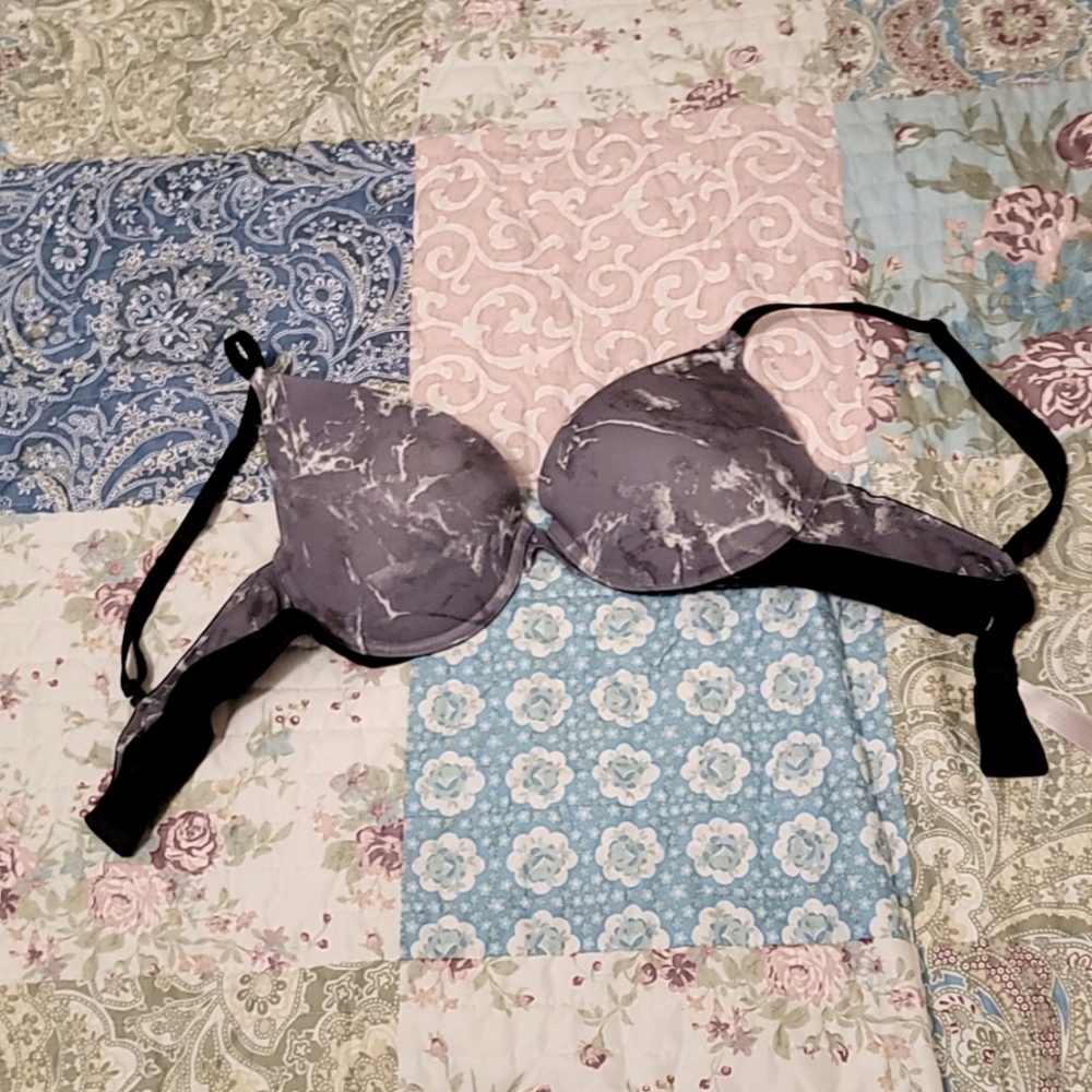 VS 34C bra grey marble